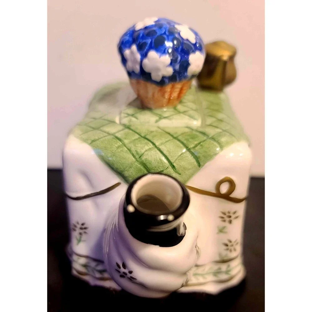 Houston Harvest Ceramic Teapot Tea‎ Time Table With Flowers